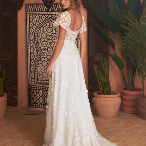 Azazie Vivienne Floral Wedding Dress - Picture 3 of 7